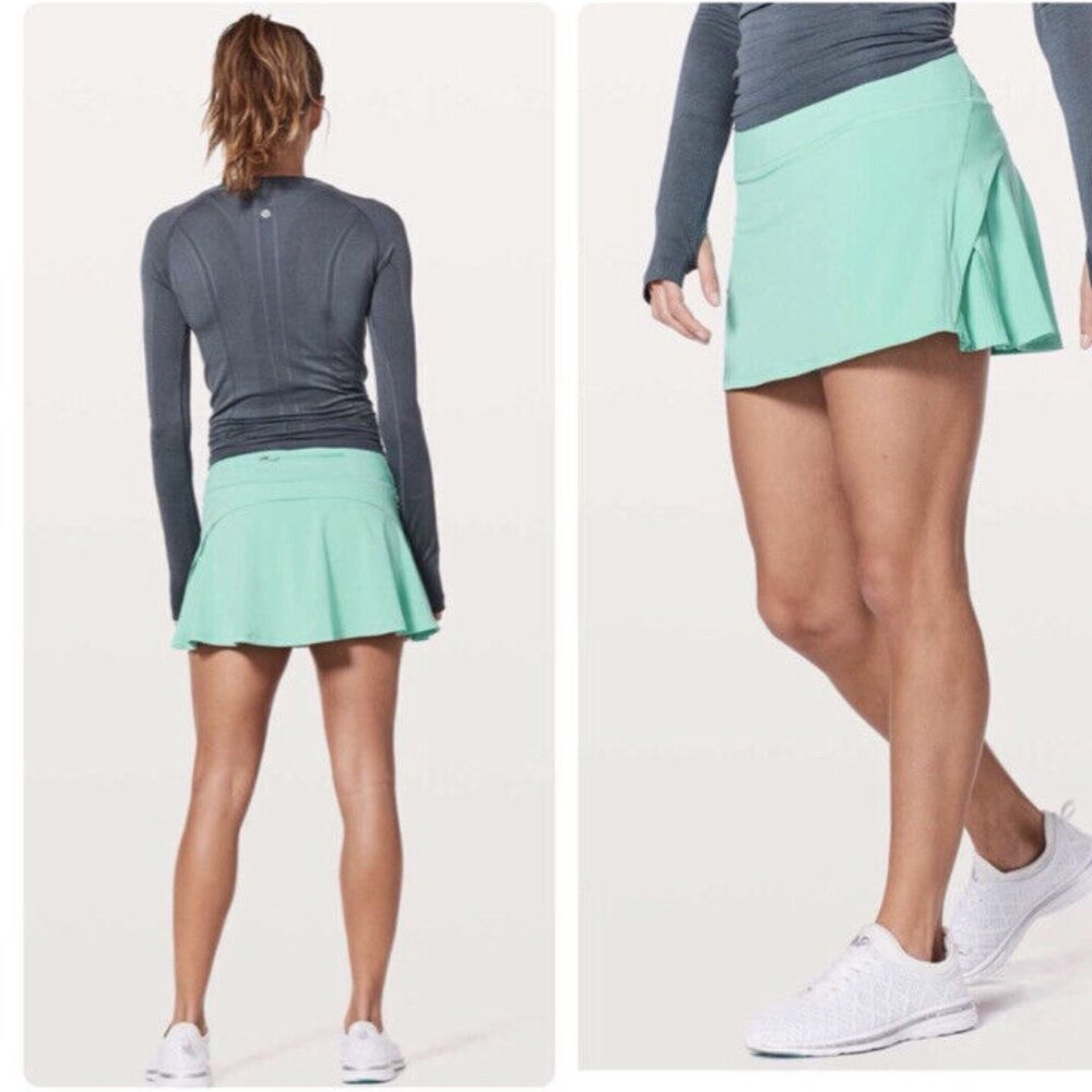 Lululemon Play Off The Pleats Skirt *13" Washed Marsh Regular‎ Size 2